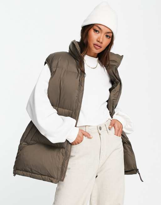 u0026 Other Stories polyester down padded gilet in mole - BEIGE | ASOS