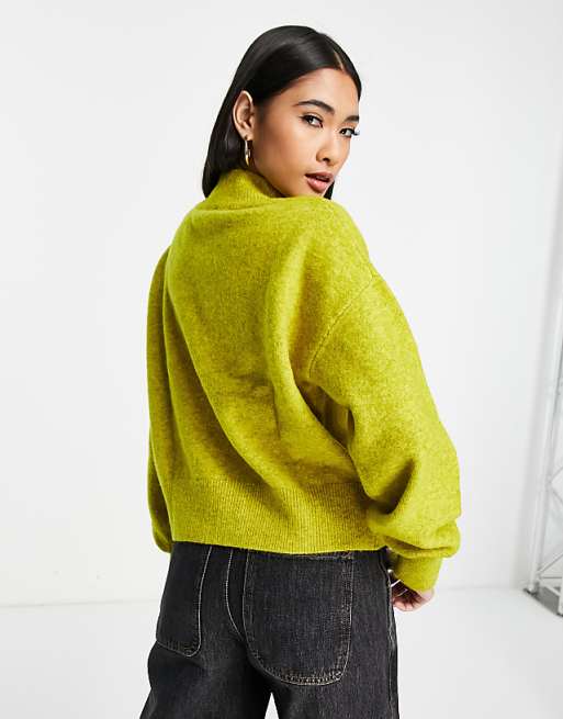 European Cotton Melange Sweater Knit - Ochre Yellow European Cotton Melange Sweater Knit - Ochre Yellow
