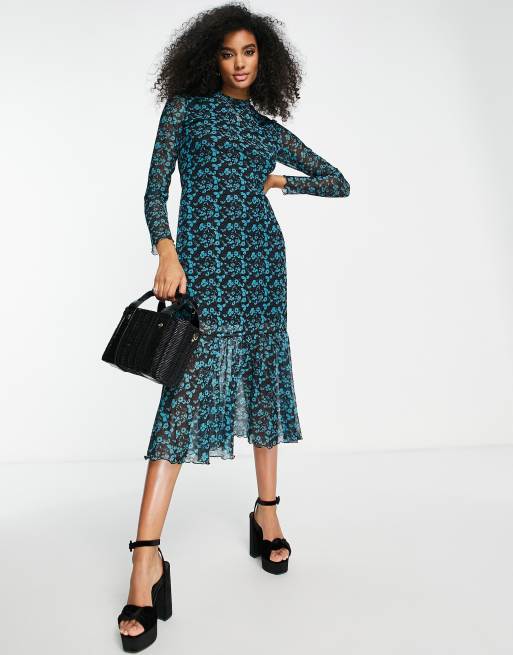and other stories smocked midi dress Smocked Midi Dress - Dark Brown