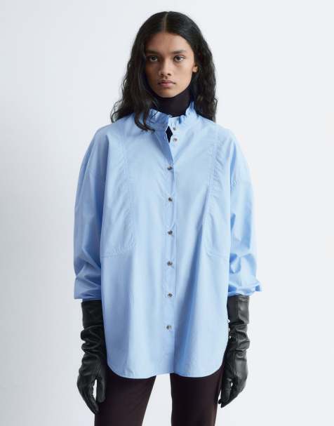 & Other Stories poplin shirt in light blue - view 1