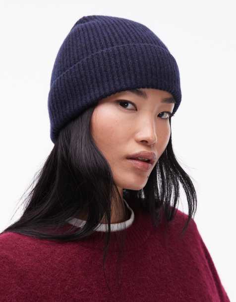 & Other Stories Premium – Ciemnoniebieska wełniana czapka beanie - view 1