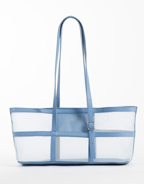 & Other Stories - Premium - Doorschijnend tote schoudertas van leer in blauw - view 1