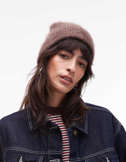 & Other Stories premium hairy c wool beanie in dark brown