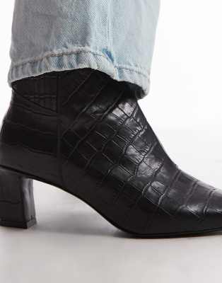 & Other Stories Premium Heeled Ankle Boots In Black