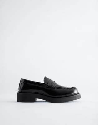 & Other Stories Premium Leather Loafers In Black