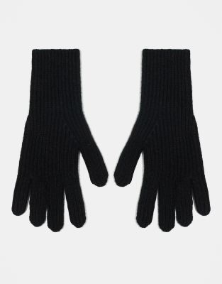 & Other Stories & Other Stories premium mohair gloves in black