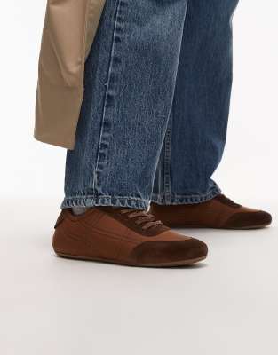 &  premium real leather and suede sneaker trainers 