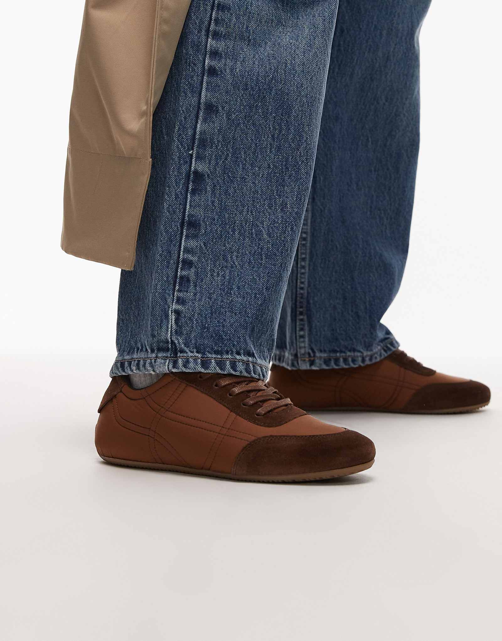 &Amp;Other Stories кроссовки премиум-класса из натуральной кожи и замши коричневого цвета