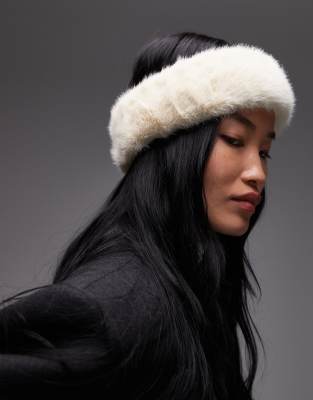 & Other Stories Premium Soft Faux Fur Headband In White
