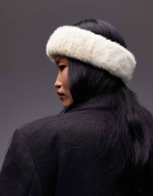 & Other Stories premium soft faux fur headband in cream, 3 of 3