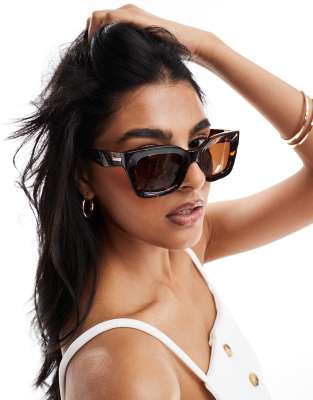 & Other Stories premium sunglasses in brown tortoise shell