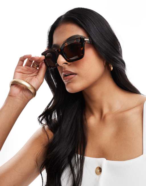 & Other Stories premium sunglasses in brown tortoise shell, 3 of 4
