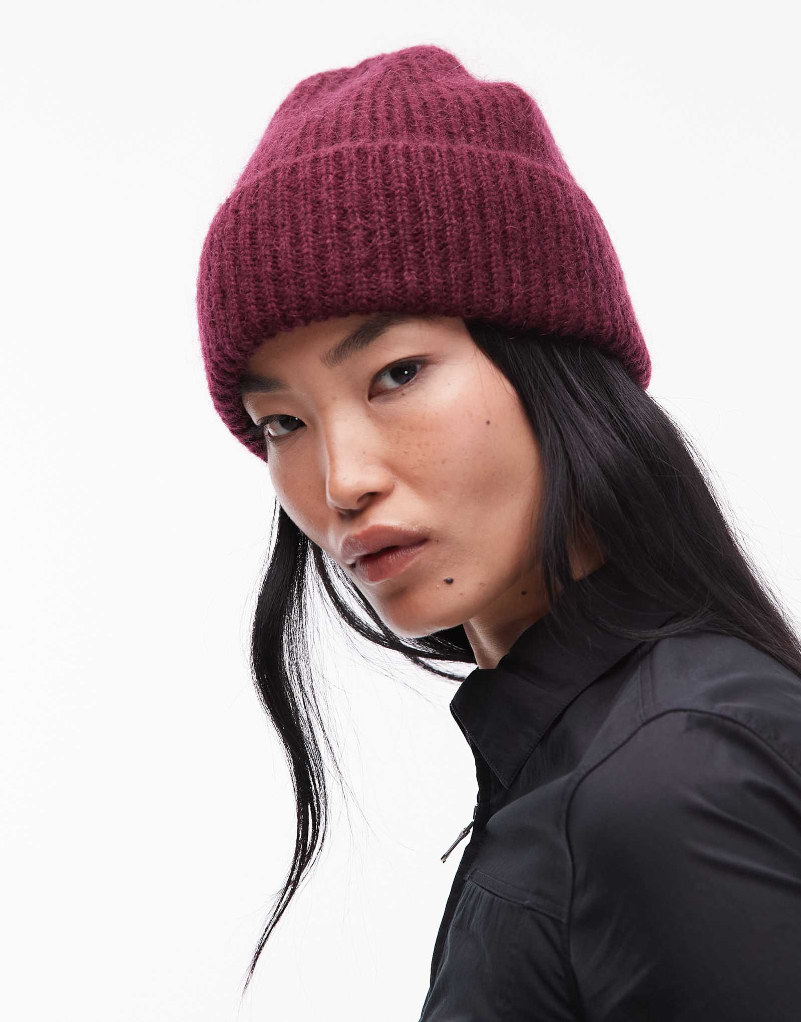 &Amp;Other Stories шапочка из высококачественной шерсти и мохера бордово-красного цвета