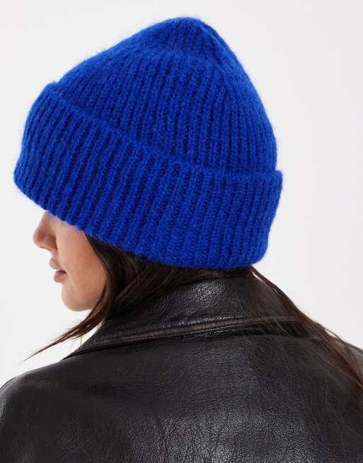 & Other Stories premium wool and mohair beanie in cobalt blue, 2 of 3