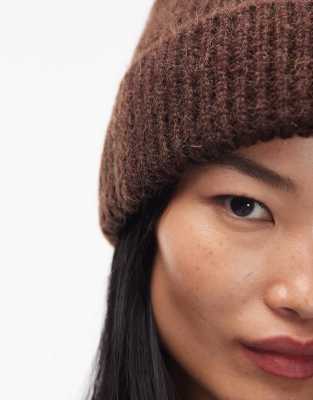 & Other Stories Premium Wool And Mohair Beanie In Brown