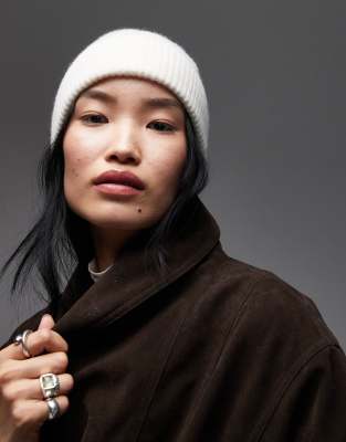 & Other Stories & Other Stories premium wool beanie in cream-White