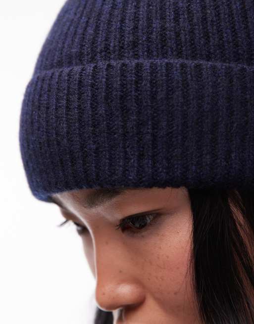 & Other Stories premium wool beanie in dark blue, 2 of 3