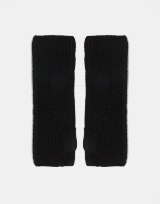 & Other Stories & Other Stories premium wool blend fingerless gloves in black