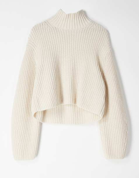 & Other Stories premium wool blend turtleneck jumper in ivory