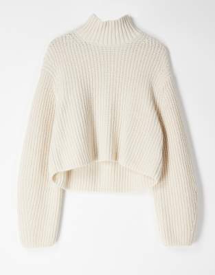 & Other Stories Premium Wool Blend Turtleneck Sweater In White