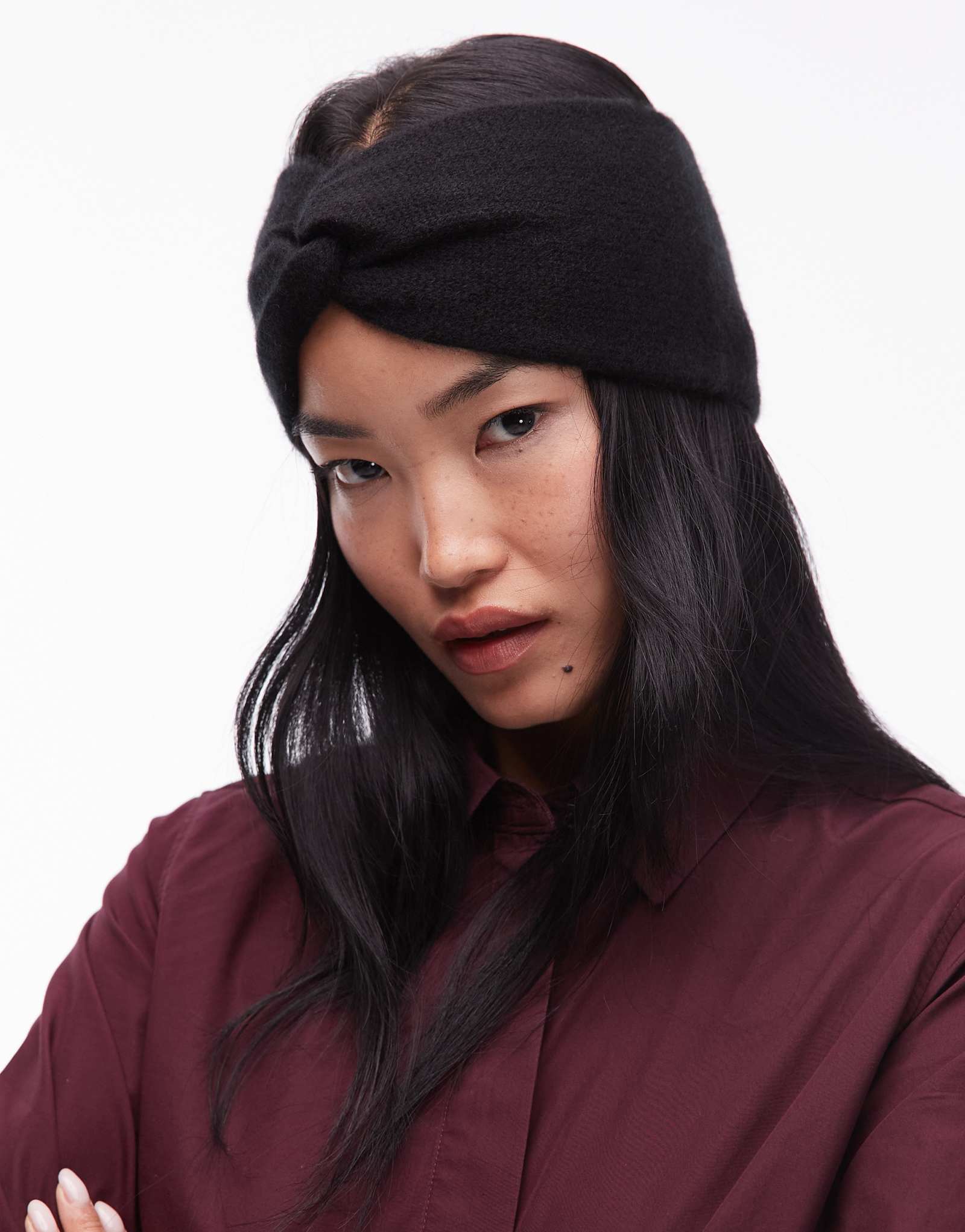 & Other Stories шерстяная повязка на голову премиум-класса черного цвета