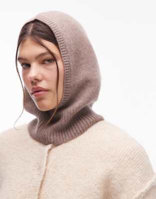 & Other Stories & Other Stories premium wool hood in medium mole beige-Neutral