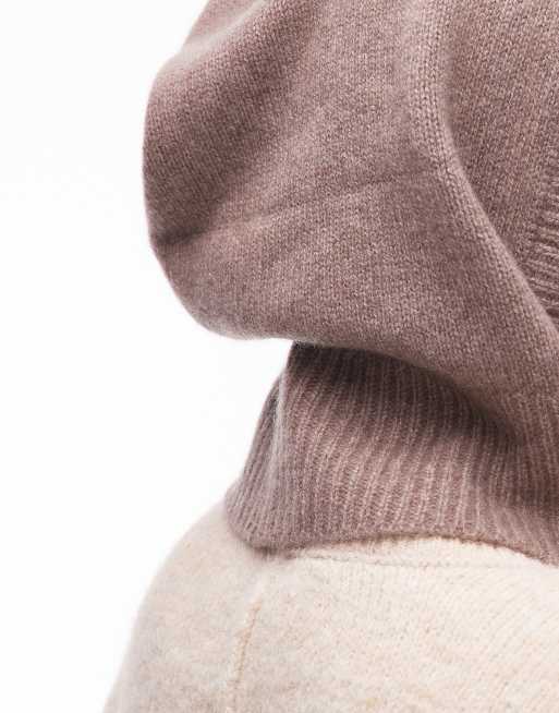 & Other Stories premium wool hood in medium mole beige
