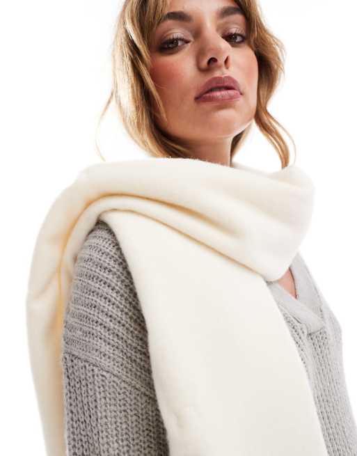 Other Stories premium wool oversized scarf in white