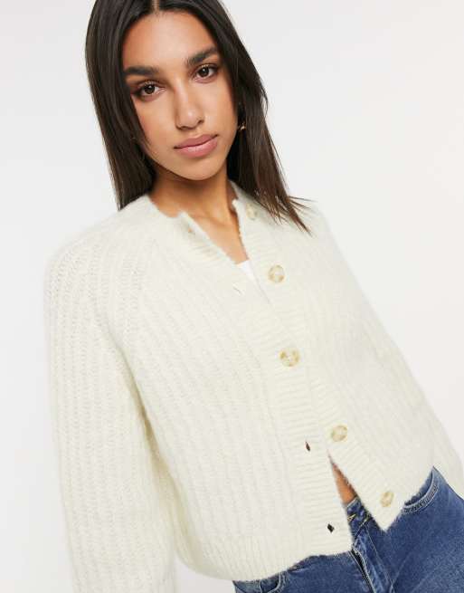 Cream puff sleeve online cardigan