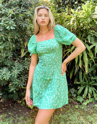 & other stories green wrap dress