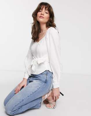 asos white blouse