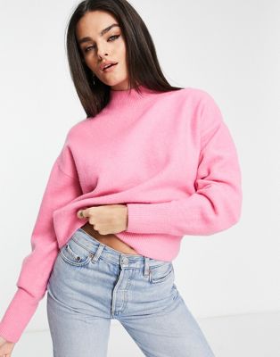 & Other Stories - Pull à col montant - Rose | ASOS