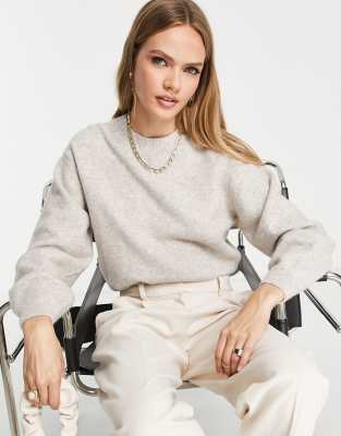 Pull Femme En Tricot Torsadé Avec Manches Ballon – Chaud, Doux Et Tendance
