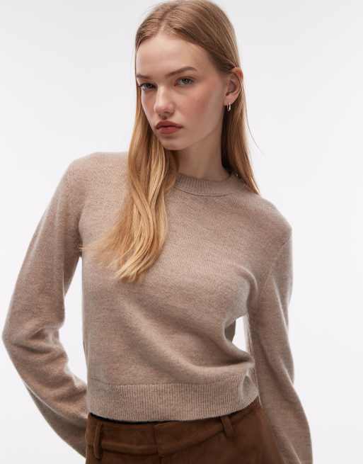 & Other Stories - Pull ajusté en laine et coton - Beige 