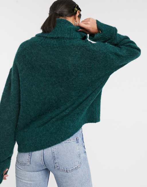 & Other Stories - Pull col roulé doux - Vert sarcelle, 2 de 4