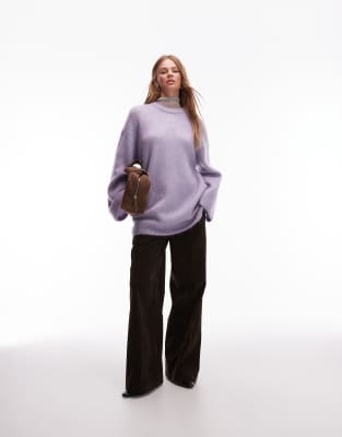 & Other Stories - Pull oversize en mohair et laine - Lilas foncé-Violet