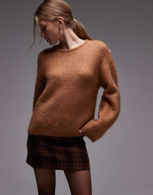 & Other Stories – Pullover aus Woll- und Mohair-Mischung in Beige mit abfallender Schulterpartie , 4 von 4