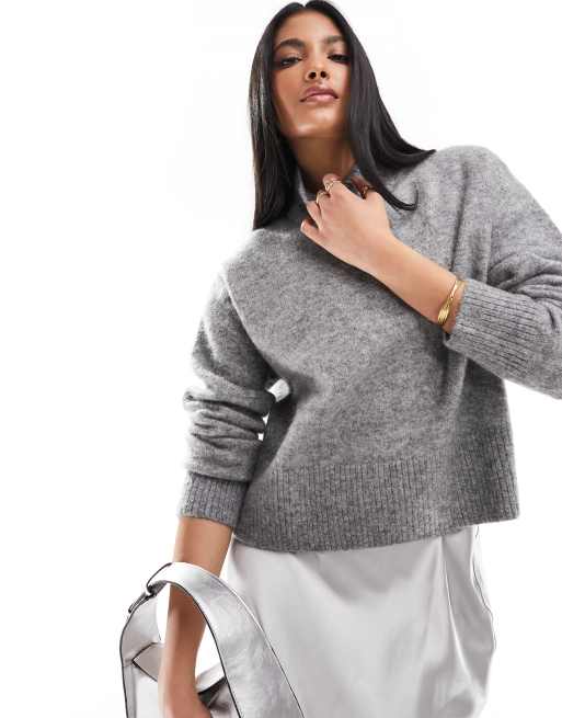& Other Stories – Pullover aus Wolle und Merinowolle in Grau