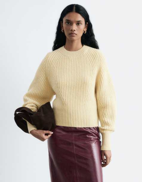 & Other Stories Pullover aus Wollmix mit Ballonärmeln in Beige - view 1