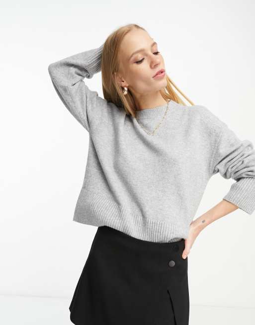 & Other Stories – Pullover in Grau mit Rundhalsausschnitt