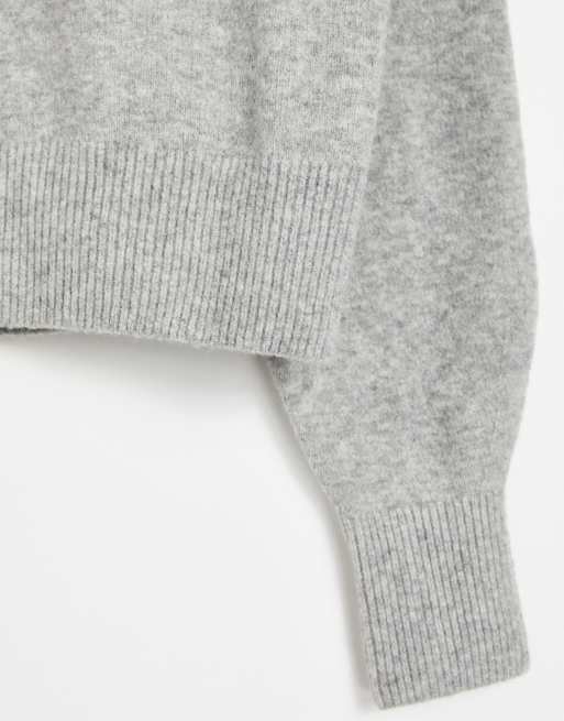 & Other Stories – Pullover in Grau mit Stehkragen, 2 von 4