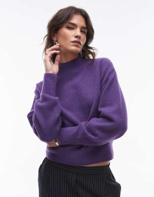 & Other Stories - Pullover in Lila mit Stehkragen