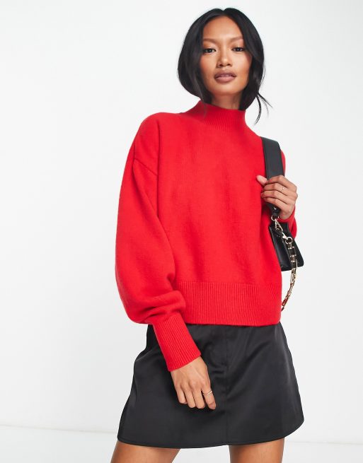 & Other Stories – Pullover in Root mit Stehkragen