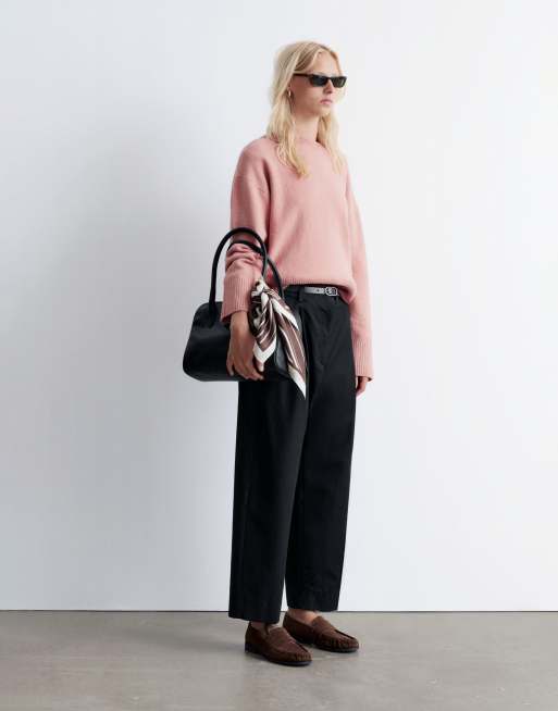 & Other Stories – Pullover in Rosa mit Rundhalsausschnitt, 4 von 4