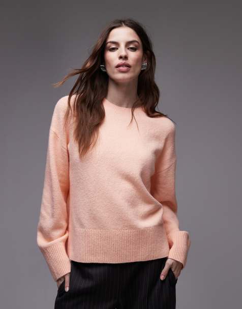 & Other Stories – Pullover in sanftem Orange mit Rundhalsausschnitt - view 1