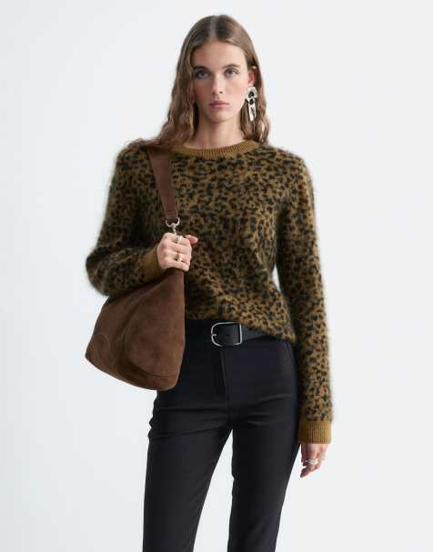 & Other Stories Pullover mit Schulterpolstern und rosa-blauem Print - view 1