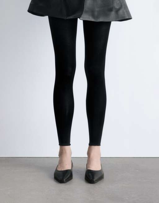 & Other Stories - Puntige leren ballerina's in zwart, 2 van 4
