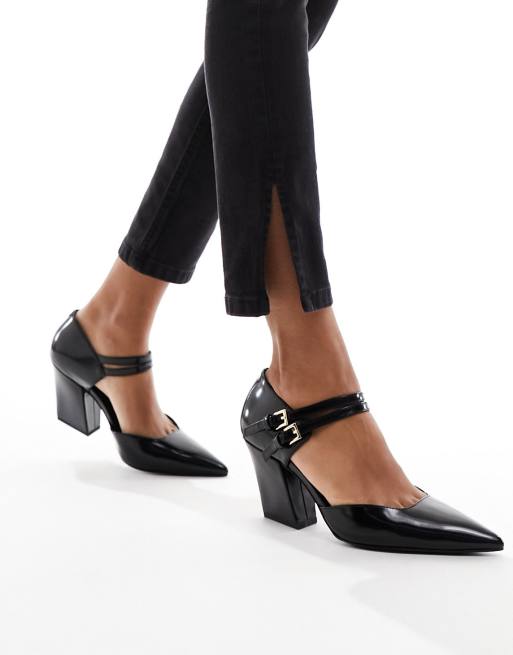 & Other Stories - Puntige pumps met westernhak in zwart, 2 van 4
