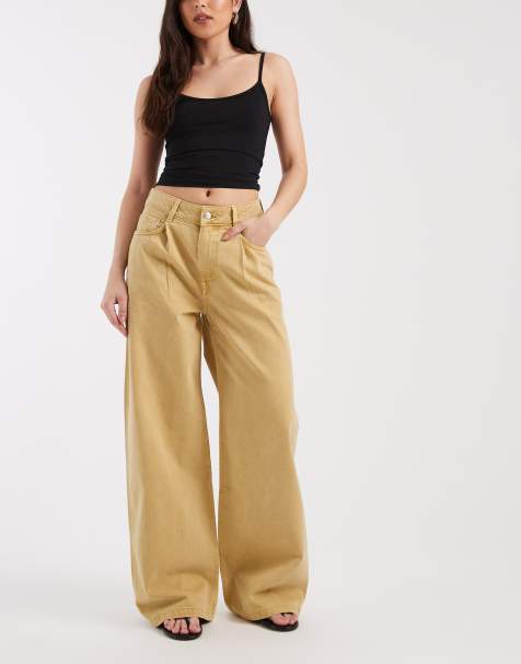 & Other Stories pure cotton denim tailored jeans in yellow - view 1