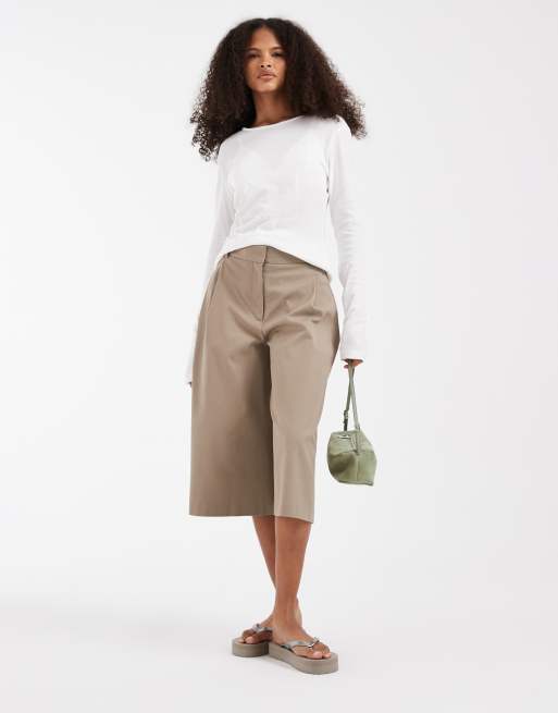 & Other Stories pure cotton semi sheer long sleeve T-shirt in white, 3 of 4